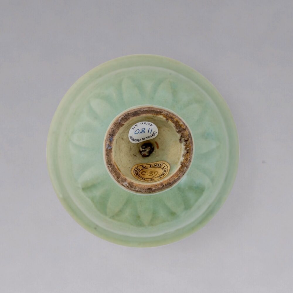 A carved Longquan stem cup (Yuan-early Ming dynasty, 14th-15th)