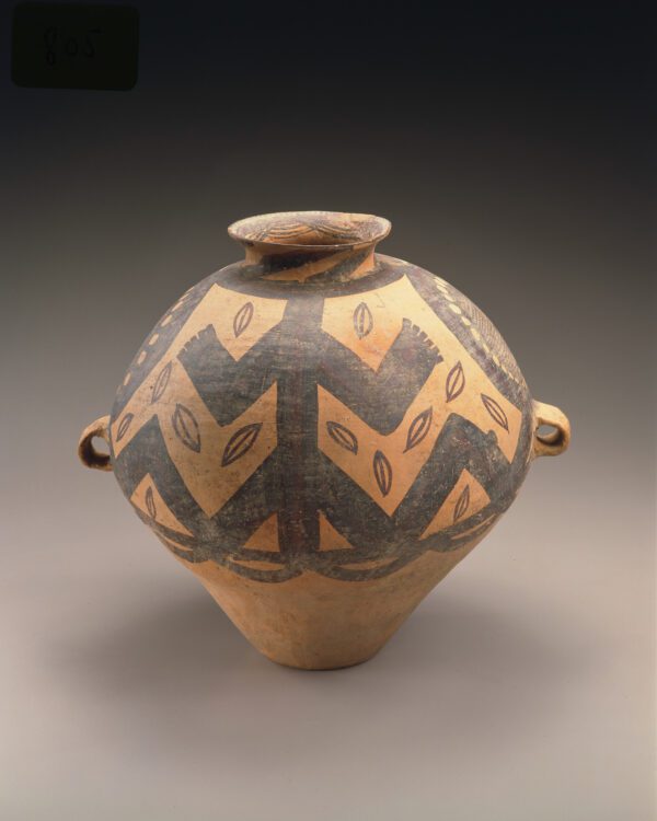 A large painted pottery jar