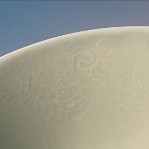 A rare wintergreen Anhui-decorated stem cup (detail)
