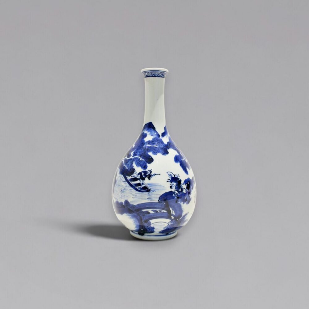 A blue and white ‘han xin’ pear-shaped bottle vase