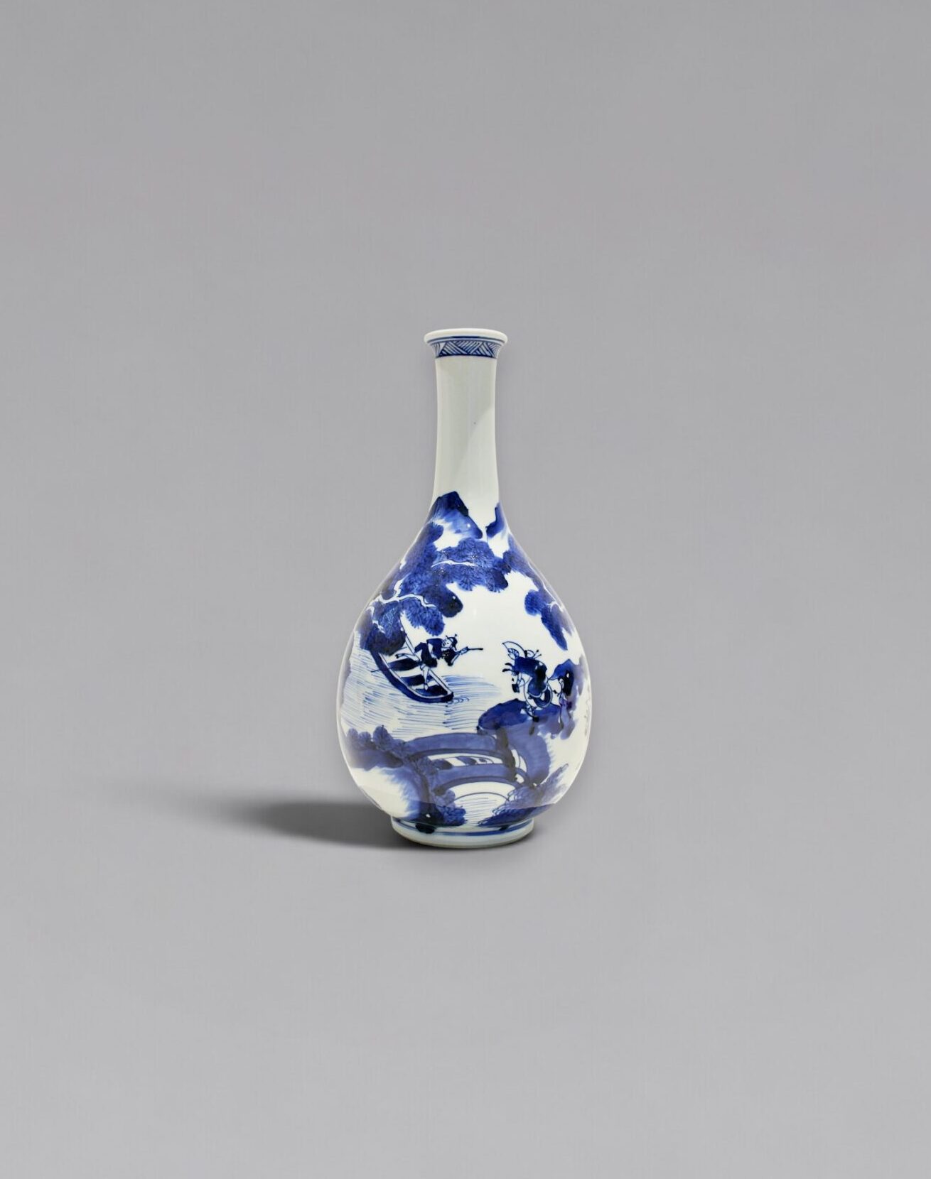 A blue and white ‘han xin’ pear-shaped bottle vase
