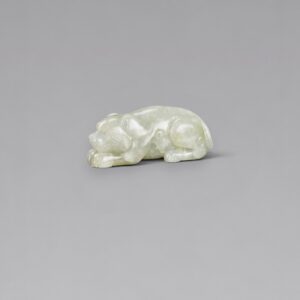 A celadon jade carving of a bear